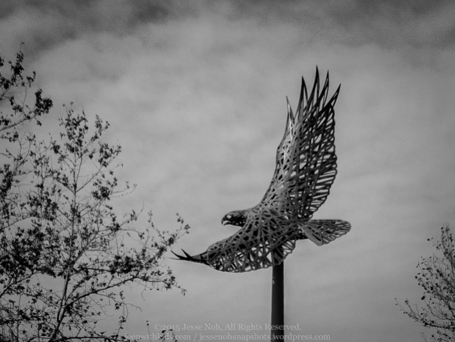 Soaring Eagle statue in Olinda Ranch.